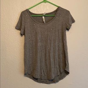 Grey, Pearl Blouse